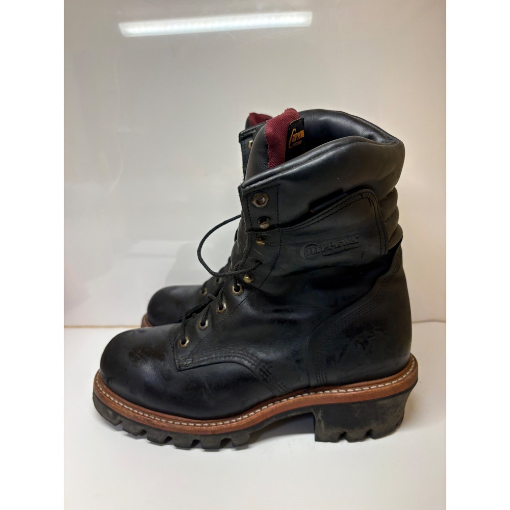Chippewa Mens 10E Arador Super Logger Black Leather 400g Thinsulate Boots 25410